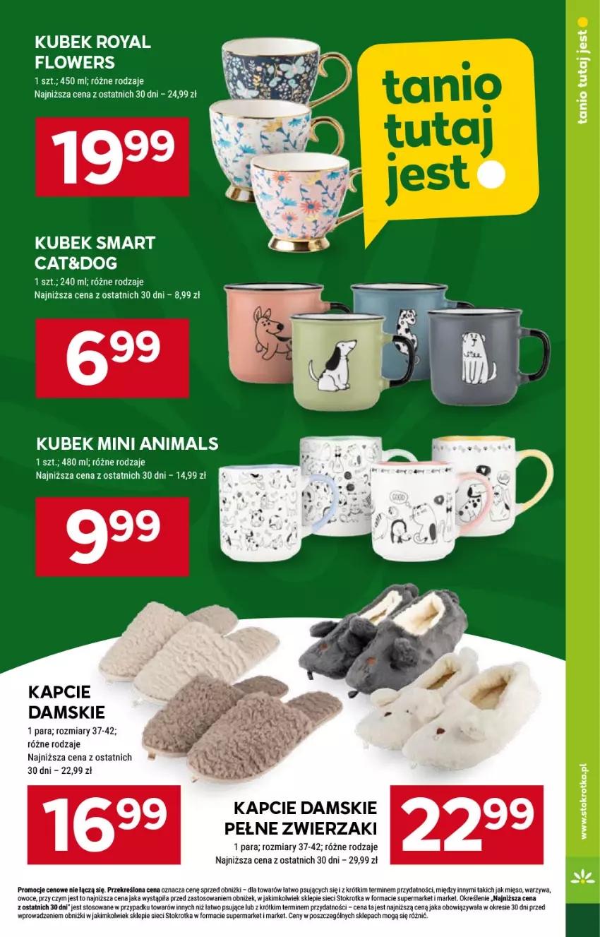 Gazetka promocyjna Stokrotka - Market - ważna 26.09 do 02.10.2024 - strona 21 - produkty: Kapcie, Kubek, Mięso, Owoce, Warzywa