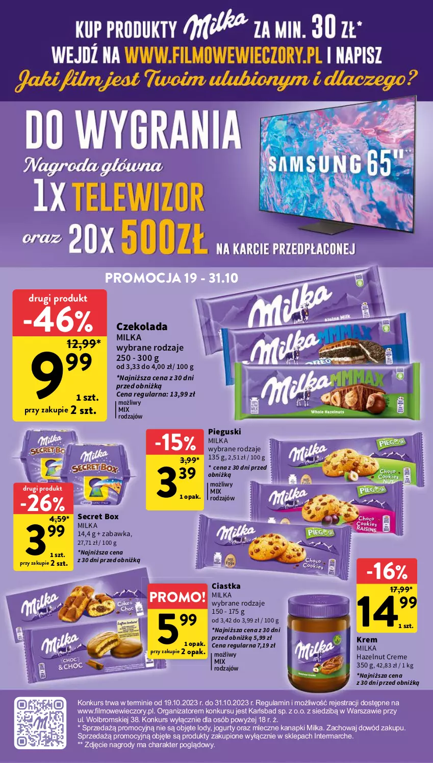 Gazetka promocyjna Intermarche - Gazetka Intermarche - ważna 19.10 do 25.10.2023 - strona 29 - produkty: Ciastka, Czekolada, Jogurt, Lody, Milka, Zabawka