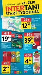 Gazetka promocyjna Intermarche - Gazetka Intermarche - Gazetka - ważna od 25.10 do 25.10.2023 - strona 38 - produkty: Sok, Gin, Gra, Papier, Kawa ziarnista, Kawa, Dilmah, Coca-Cola, Papier toaletowy, Fortuna, Fanta, Sprite, Herbata, Grejpfrut, Fa