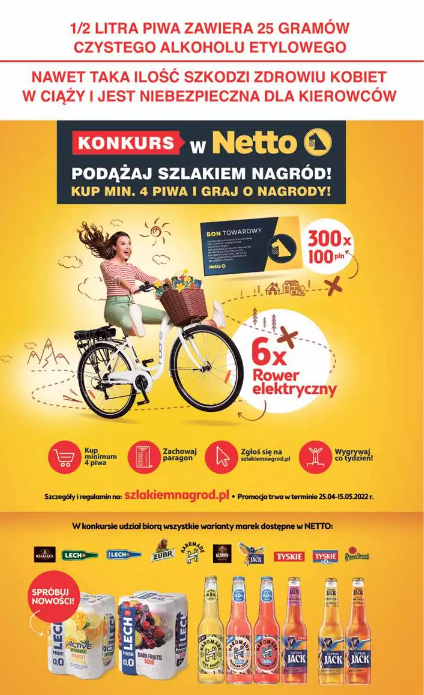 Gazetka promocyjna Netto - Gazetka spożywcza - ważna 25.04 do 30.04.2022 - strona 19 - produkty: Gra, Moda, Piec, Piwa, Rower, Rower elektryczny