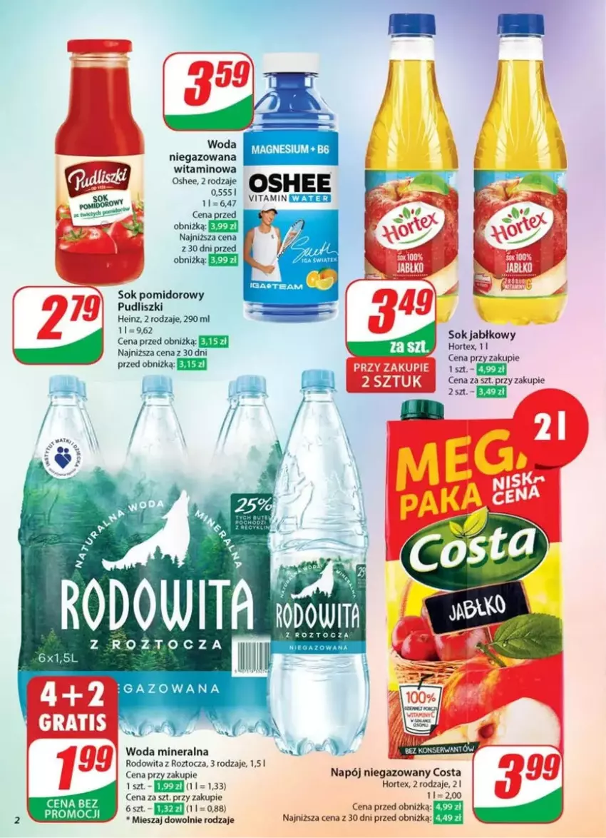 Gazetka promocyjna Dino - ważna 26.02 do 04.03.2025 - strona 12 - produkty: Fa, Heinz, Hortex, Napój, Napój niegazowany, Oshee, Pudliszki, Woda, Woda mineralna