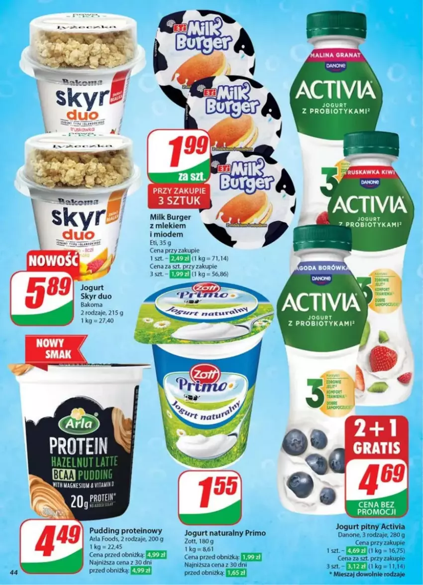 Gazetka promocyjna Dino - ważna 26.02 do 04.03.2025 - strona 39 - produkty: Bakoma, Burger, Danone, Jogurt, Jogurt naturalny, Probiotyk, Pudding, Zott