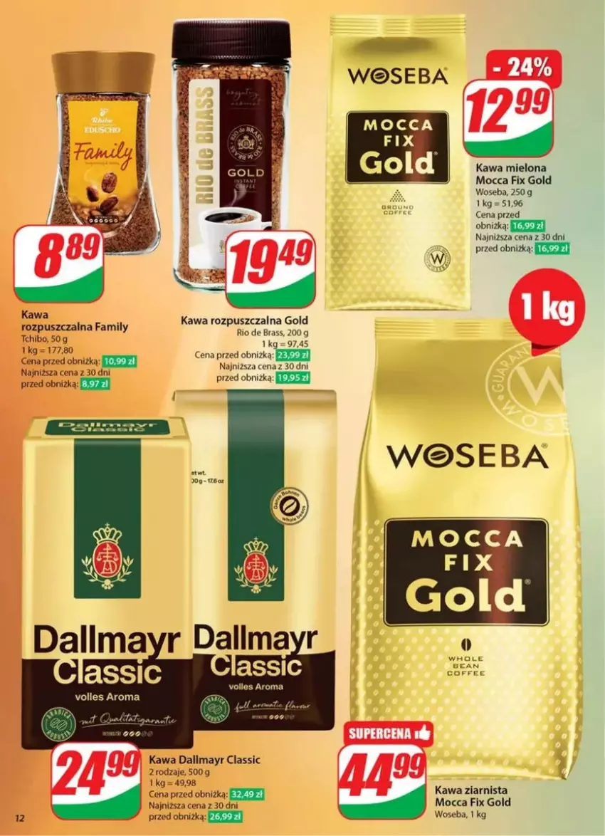 Gazetka promocyjna Dino - ważna 26.02 do 04.03.2025 - strona 4 - produkty: Dallmayr, Fa, Kawa, Kawa mielona, Kawa rozpuszczalna, Kawa ziarnista, Mocca Fix Gold, Tchibo, Woseba