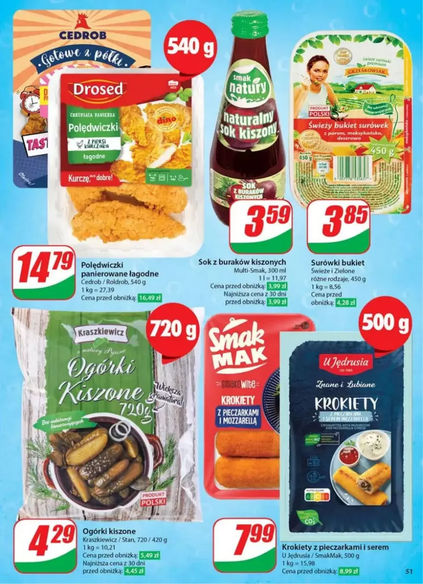 Gazetka promocyjna Dino - ważna 26.02 do 04.03.2025 - strona 47 - produkty: Bukiet, Fa, Krokiety, Piec, Pieczarka, Ser, Sok