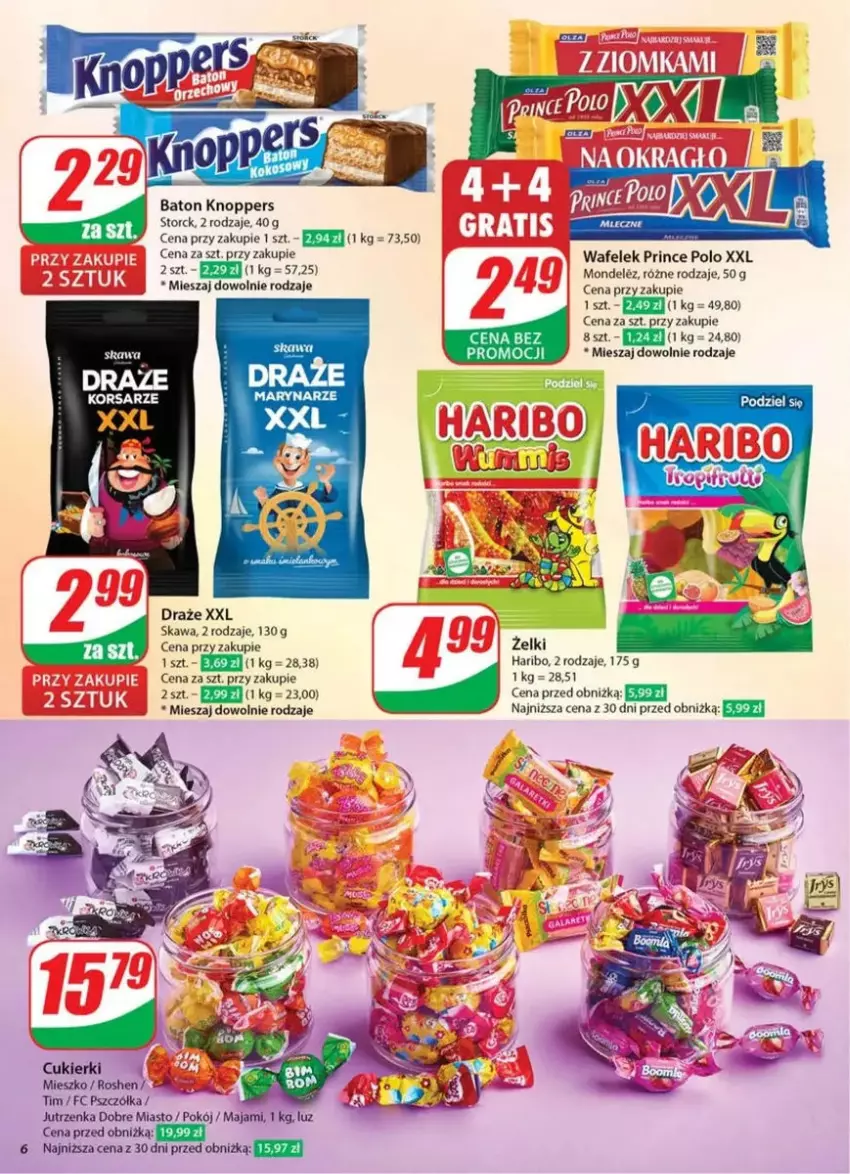 Gazetka promocyjna Dino - ważna 26.02 do 04.03.2025 - strona 56 - produkty: Baton, Cukier, Cukierki, Haribo, Jutrzenka, Kawa, Knoppers, Prince Polo, Wafelek