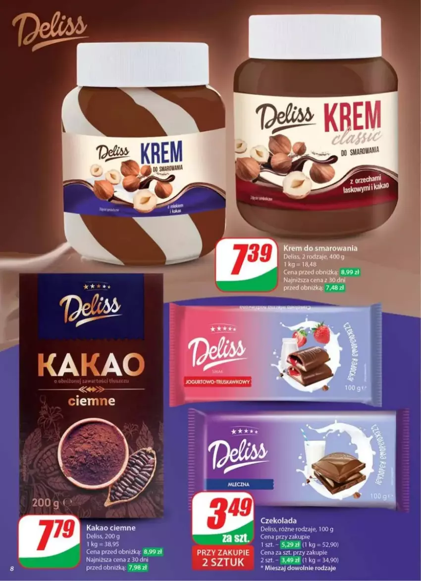 Gazetka promocyjna Dino - ważna 26.02 do 04.03.2025 - strona 75 - produkty: Czekolada, Deliss, Kakao