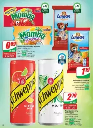 Gazetka promocyjna Dino - Gazetka - ważna od 04.03 do 04.03.2025 - strona 54 - produkty: Lubisie, Gin, Schweppes, Napój gazowany, Baton, Mamba, Napój, Guma rozpuszczalna