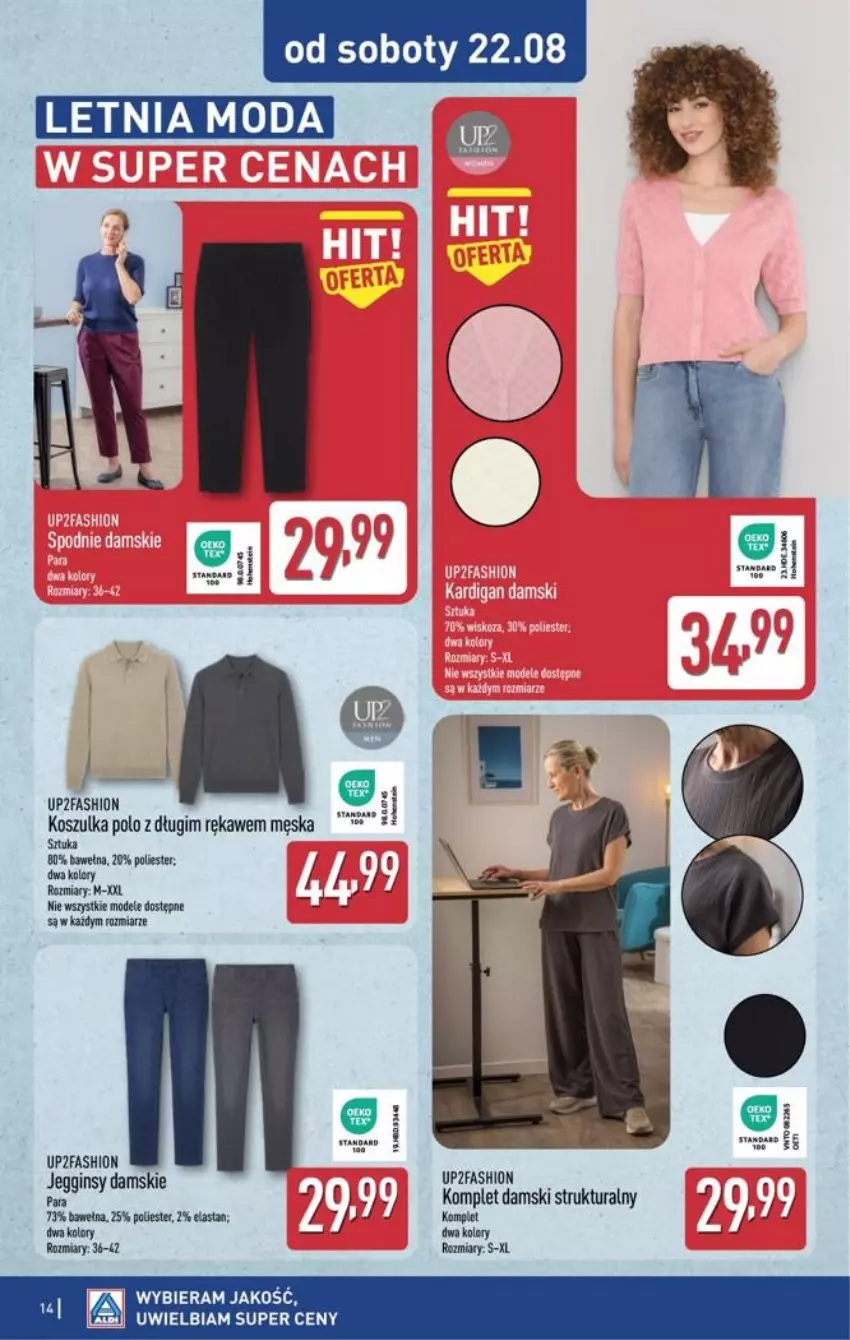 Gazetka promocyjna Aldi - Przygotuj się na kolejny tydzień - ważna 18.08 do 20.08.2026 - strona 14 - produkty: Fa, Kosz, Koszulka, Moda, Wełna