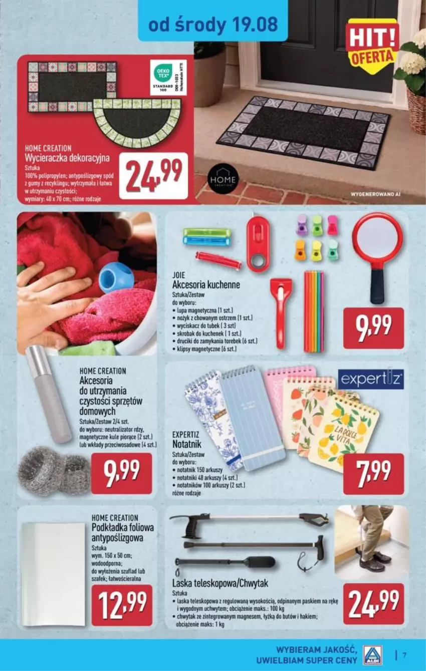 Gazetka promocyjna Aldi - Przygotuj się na kolejny tydzień - ważna 18.08 do 20.08.2026 - strona 7 - produkty: Koc, Noż, Szal, Teleskop