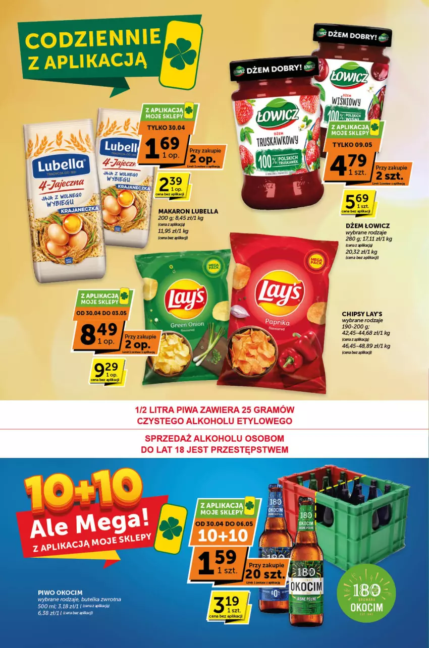 Gazetka promocyjna ABC - ważna 30.04 do 13.05.2025 - strona 4 - produkty: Bell, Bella, Dżem, Koc, Lubella, Makaron, Okocim, Piwo
