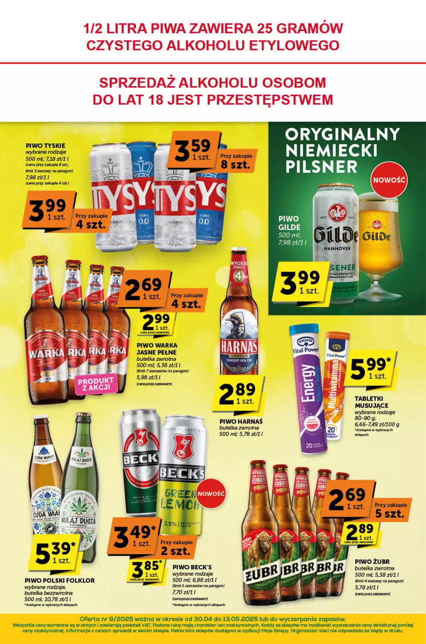 Gazetka promocyjna ABC - ważna 30.04 do 13.05.2025 - strona 8 - produkty: Gin, Mus, Piwo, Tablet, Tabletki musujące, Warka