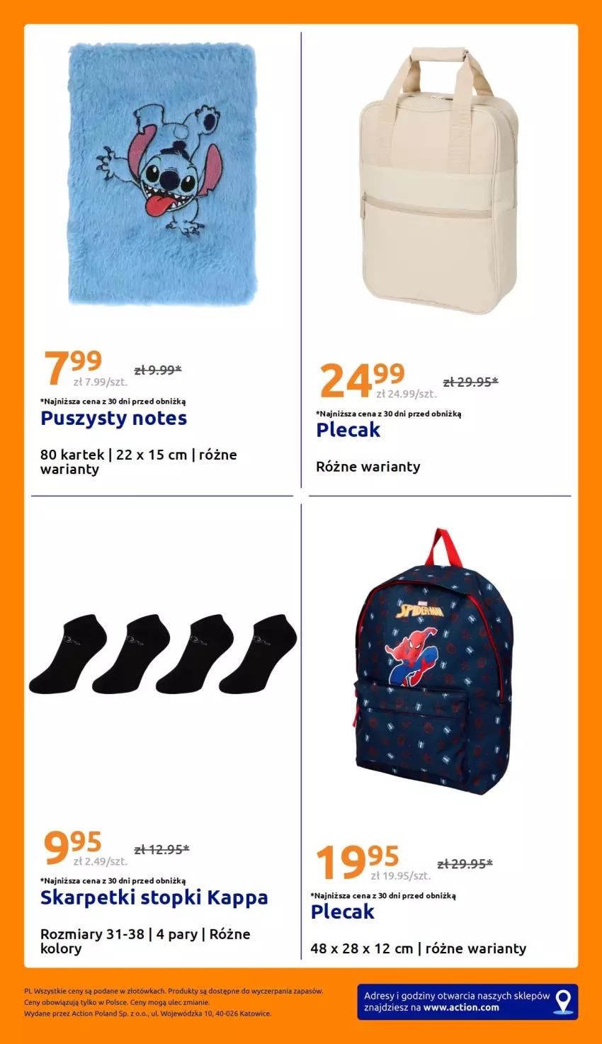 Gazetka promocyjna Action - Gazetka tydzień 35 2026 - ważna 26.08 do 01.09.2026 - strona 32 - produkty: Dres, Plecak