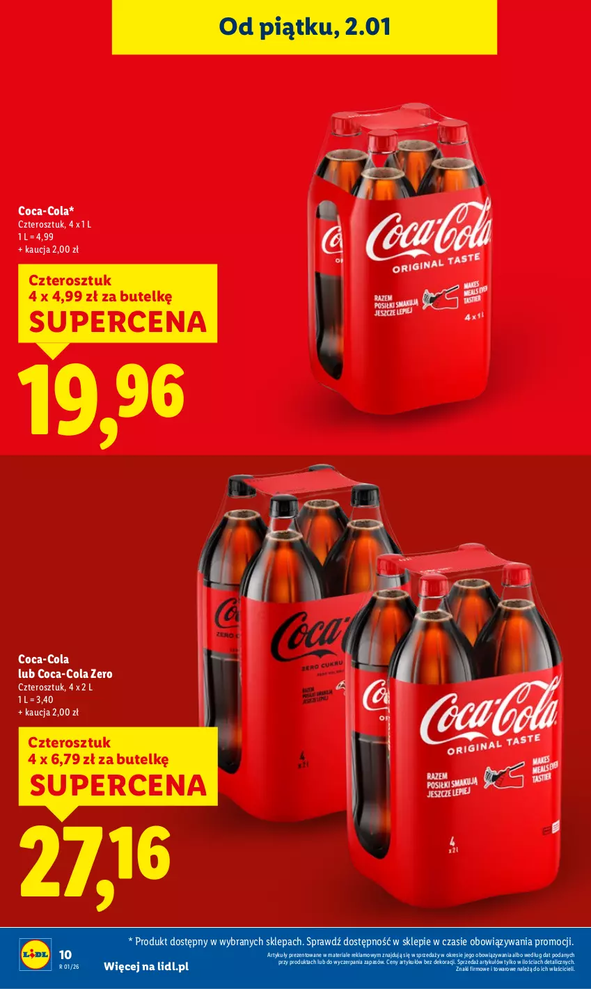 Gazetka promocyjna Lidl - GAZETKA - ważna 02.01 do 03.01.2026 - strona 10 - produkty: Coca-Cola