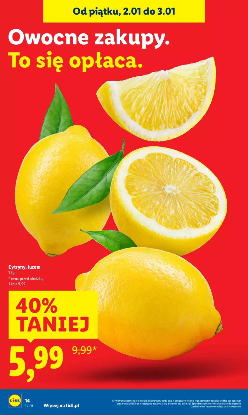 Gazetka promocyjna Lidl - GAZETKA - ważna 02.01 do 03.01.2026 - strona 16 - produkty: Cytryny