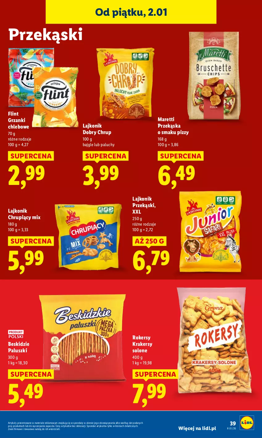 Gazetka promocyjna Lidl - GAZETKA - ważna 02.01 do 03.01.2026 - strona 41 - produkty: Bajgle, Chleb, Krakersy, Lajkonik