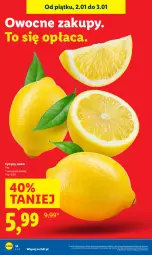 Gazetka promocyjna Lidl - GAZETKA - Gazetka - ważna od 03.01 do 03.01.2026 - strona 16 - produkty: Cytryny