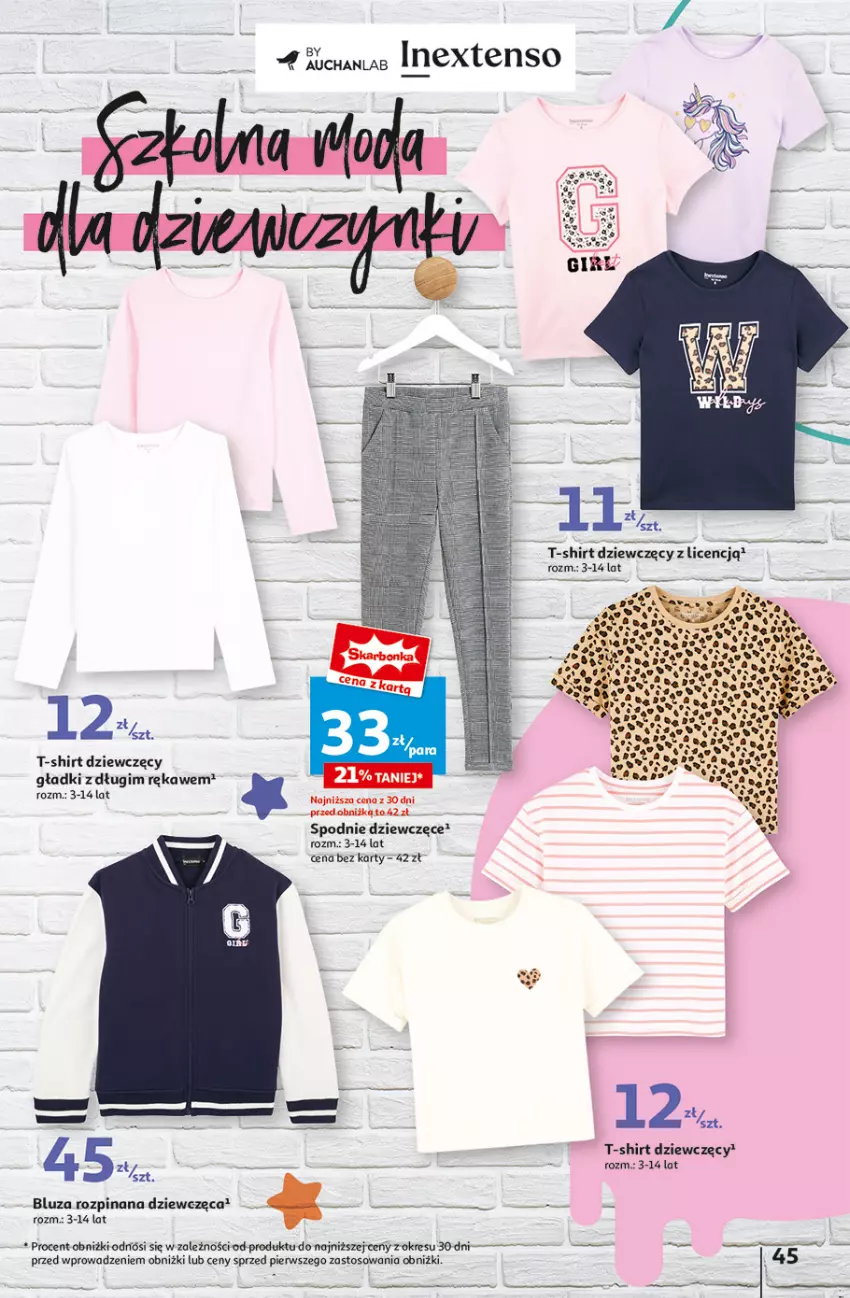 Gazetka promocyjna Auchan - Hipermarket - ważna 01.08 do 07.08.2024 - strona 53 - produkty: Bluza, Spodnie, T-shirt