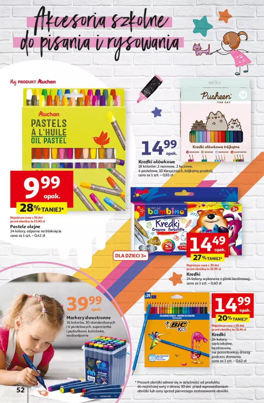 Gazetka promocyjna Auchan - Hipermarket - ważna 01.08 do 07.08.2024 - strona 60 - produkty: Fa, Marker, Mola, Olej, Pastele olejne, Por