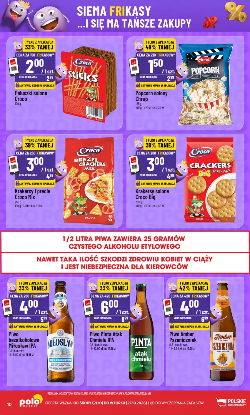 Gazetka promocyjna PoloMarket - Frikasy 21-27 - ważna 21.10 do 27.10.2026 - strona 10 - produkty: Fa, Krakersy, Piwo, Popcorn, Precle