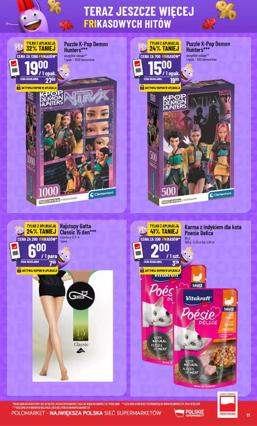Gazetka promocyjna PoloMarket - Frikasy 21-27 - ważna 21.10 do 27.10.2026 - strona 11 - produkty: Gatta, Laur, Puzzle, Rajstopy, Top
