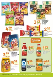Gazetka promocyjna Gama - Gazetka Gama - Gazetka - ważna od 11.10 do 11.10.2021 - strona 6 - produkty: Sok, Napój energetyczny, Chipsy, Chia, Melvit, Płatki owsiane, Sok jabłkowy, Owsianka, Rogal, Miód, Przysnacki, Crunchips, Sok pomidorowy, Napój, Fa