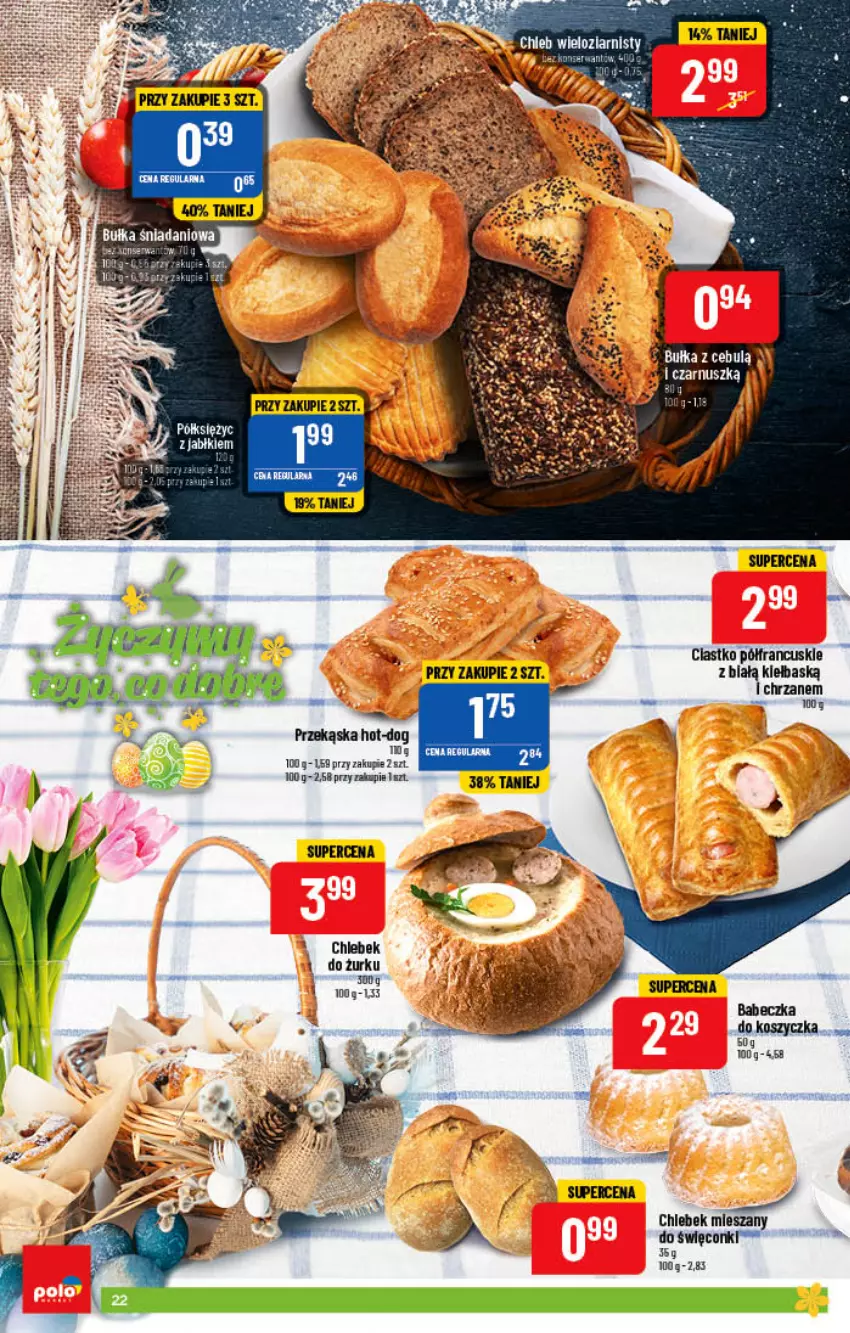 Gazetka promocyjna PoloMarket - Gazetka pomocyjna - ważna 13.04 do 19.04.2022 - strona 22 - produkty: Chleb, Chrzan