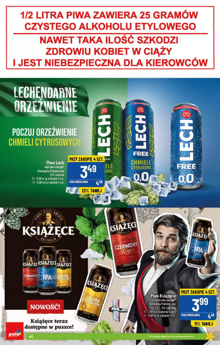 Gazetka promocyjna PoloMarket - Gazetka pomocyjna - ważna 13.04 do 19.04.2022 - strona 40 - produkty: Fa, Gra, Książęce, Piec, Piwa, Piwo, Sos, Tera