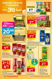 Gazetka promocyjna Auchan - 30 Lat Supermarket - Gazetka - ważna od 21.10 do 21.10.2026 - strona 6 - produkty: Ketchup, Makaron, Kawa rozpuszczalna, Rum, Gin, Kawa, Czekolada, Olej rzepakowy, Przyprawa warzywna do potraw, Pudliszki, Vegeta, Olej, Fa