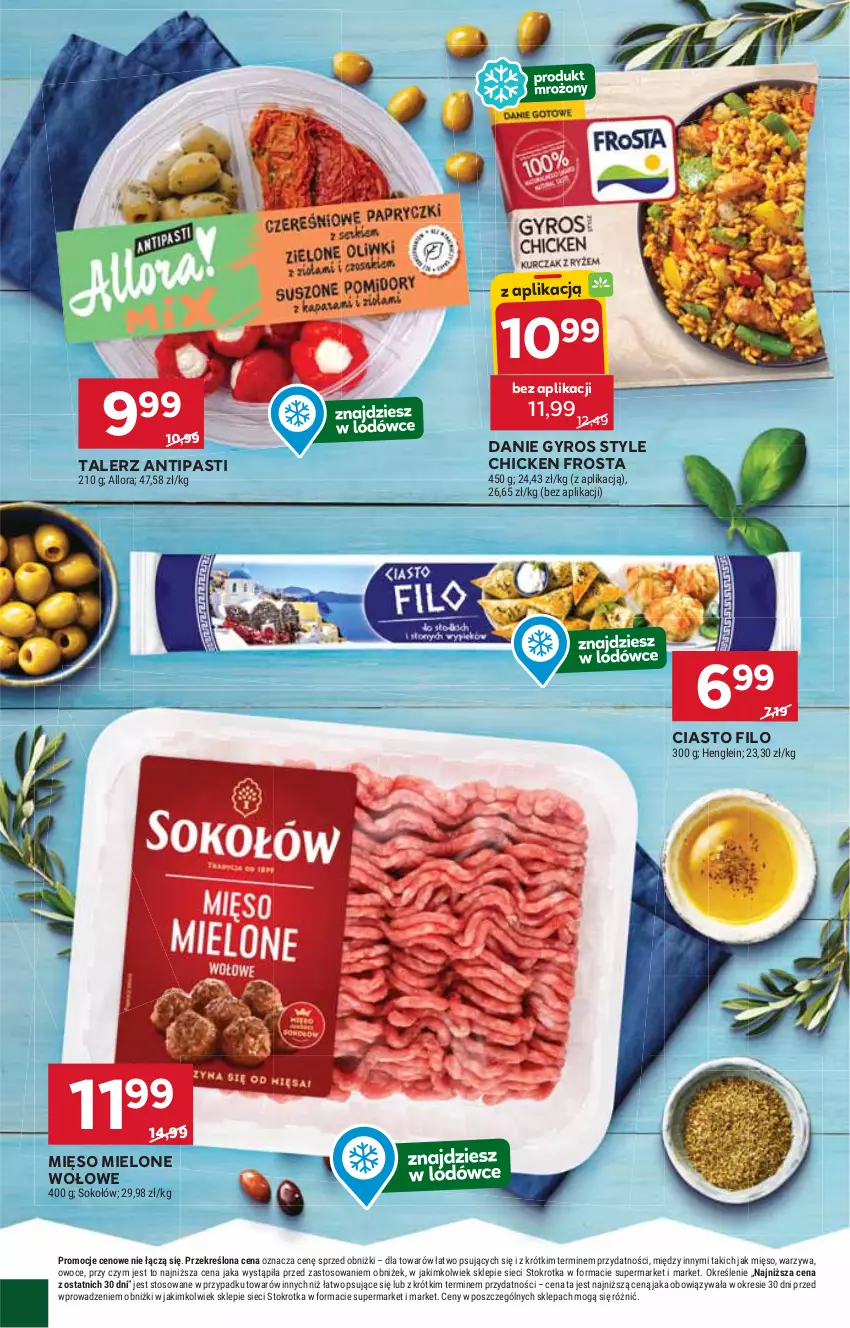 Gazetka promocyjna Stokrotka - Supermarket - ważna 15.05 do 21.05.2025 - strona 18 - produkty: Frosta, Gyros, Mięso, Mięso mielone, Owoce, Sok, Sokołów, Talerz, Warzywa