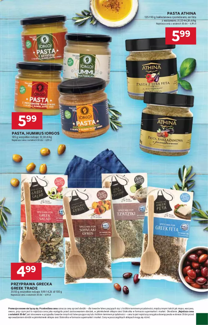 Gazetka promocyjna Stokrotka - Supermarket - ważna 15.05 do 21.05.2025 - strona 19 - produkty: Feta, Hummus, Mięso, Mus, Owoce, Ser, Warzywa