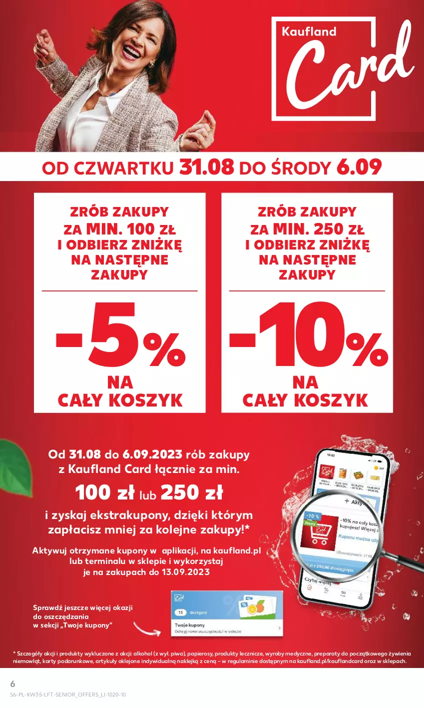 Gazetka promocyjna Kaufland - Gazetka tygodnia - ważna 31.08 do 06.09.2023 - strona 6 - produkty: Klej, Kosz, Olej, Papier, Piwa, Znicz