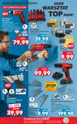 Gazetka promocyjna Kaufland - OFERTA TYGODNIA - Gazetka - ważna od 26.04 do 26.04.2022 - strona 42 - produkty: Top, Ser, Przewód, Wiertarka, Walizka, Warka, Tarka, Wiertarka udarowa, Wkręt, Wkrętarka, Zestaw kluczy, Olej, Akumulator