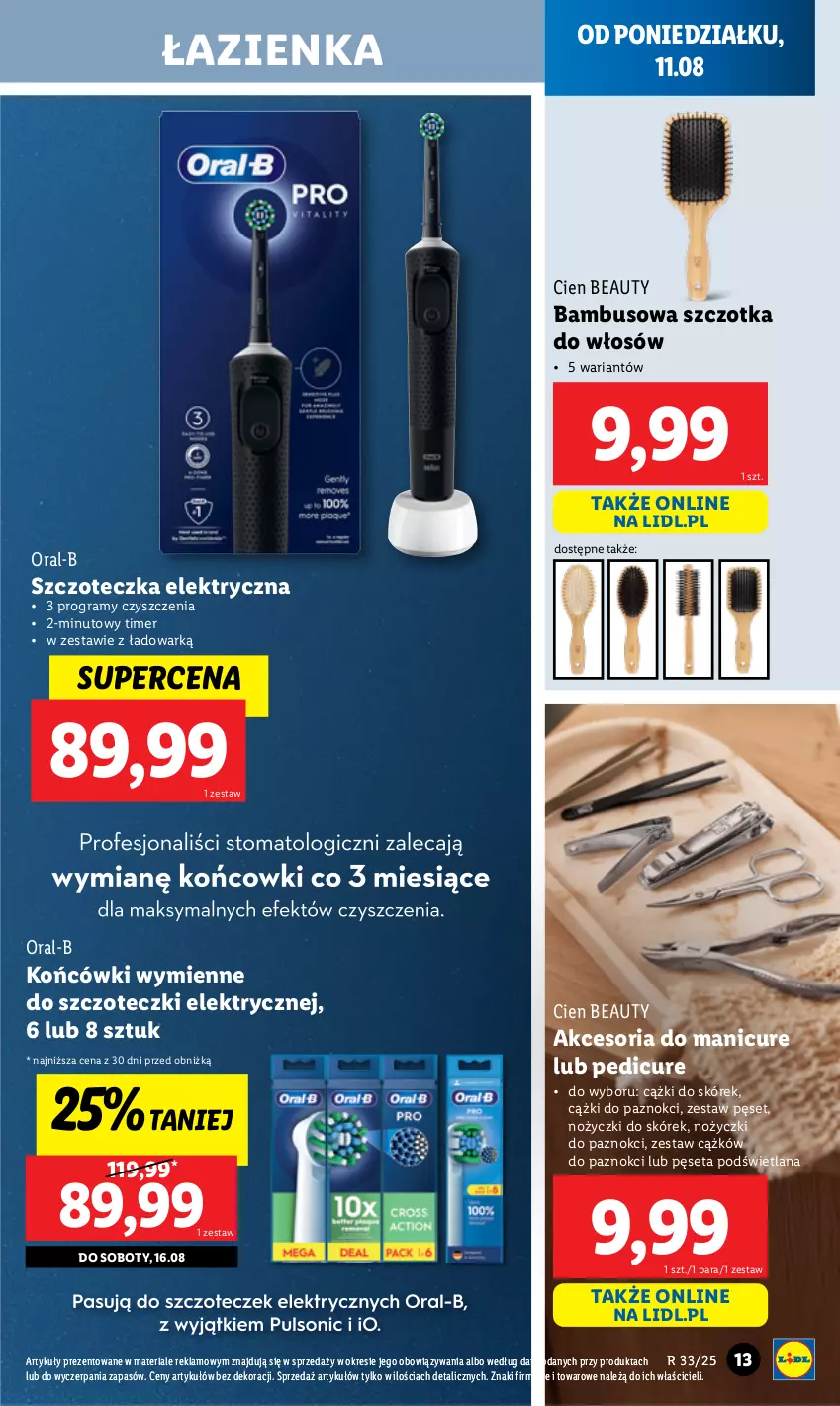 Gazetka promocyjna Lidl - GAZETKA - ważna 11.08 do 16.08.2025 - strona 13 - produkty: Cążki, Cążki do skórek, Gra, LANA, Noż, Nożyczki, Pęseta, Szczoteczka, Szczotka, Szczotka do włosów