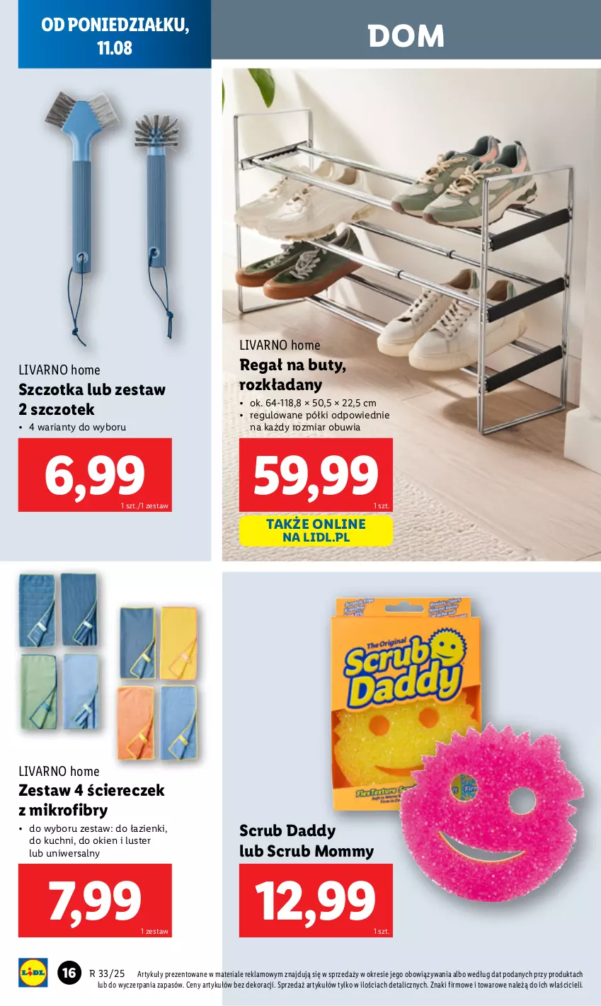 Gazetka promocyjna Lidl - GAZETKA - ważna 11.08 do 16.08.2025 - strona 16 - produkty: Buty, Ivar, Regał, Szczotka