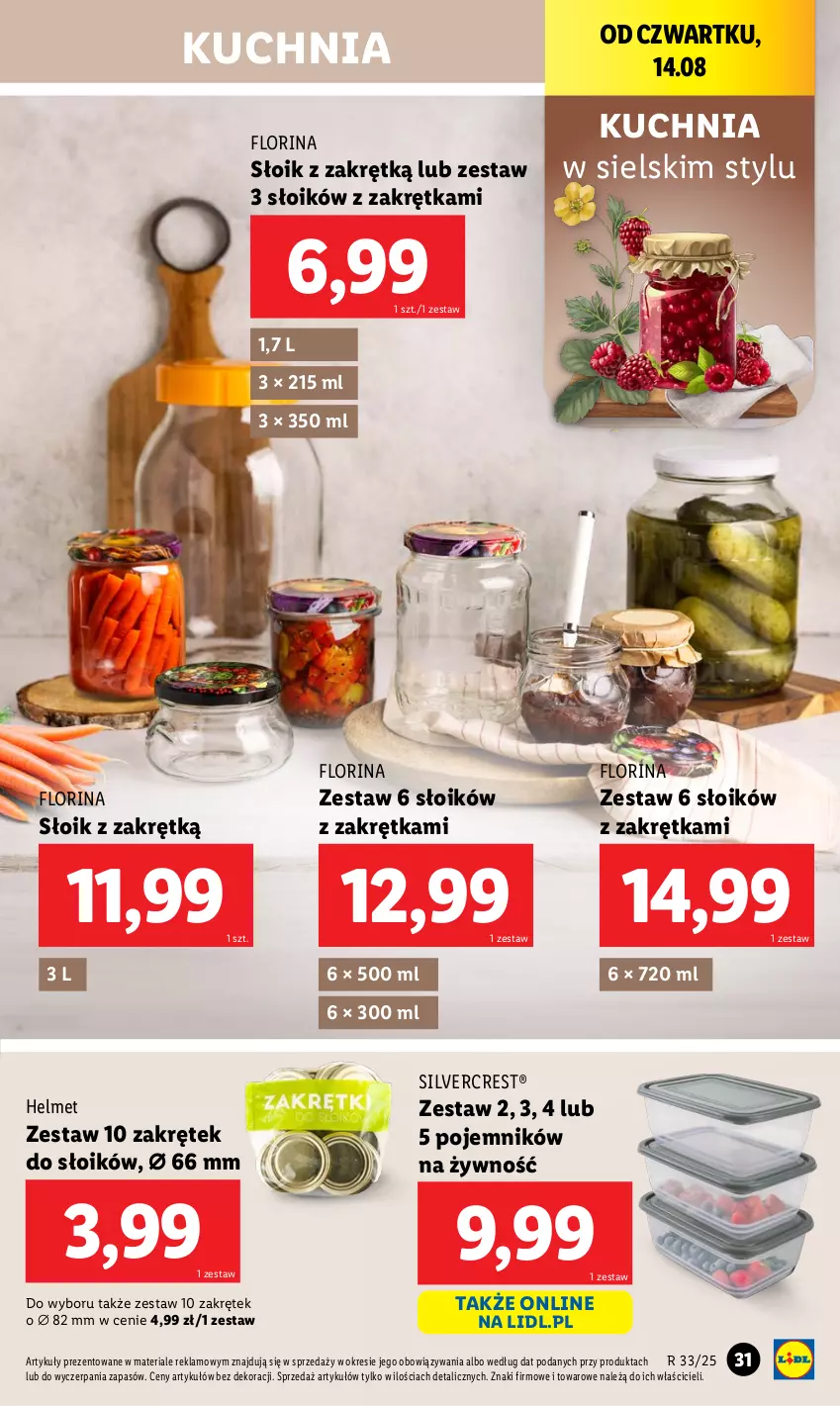 Gazetka promocyjna Lidl - GAZETKA - ważna 11.08 do 16.08.2025 - strona 35 - produkty: Kuchnia, Pojemnik, Silvercrest