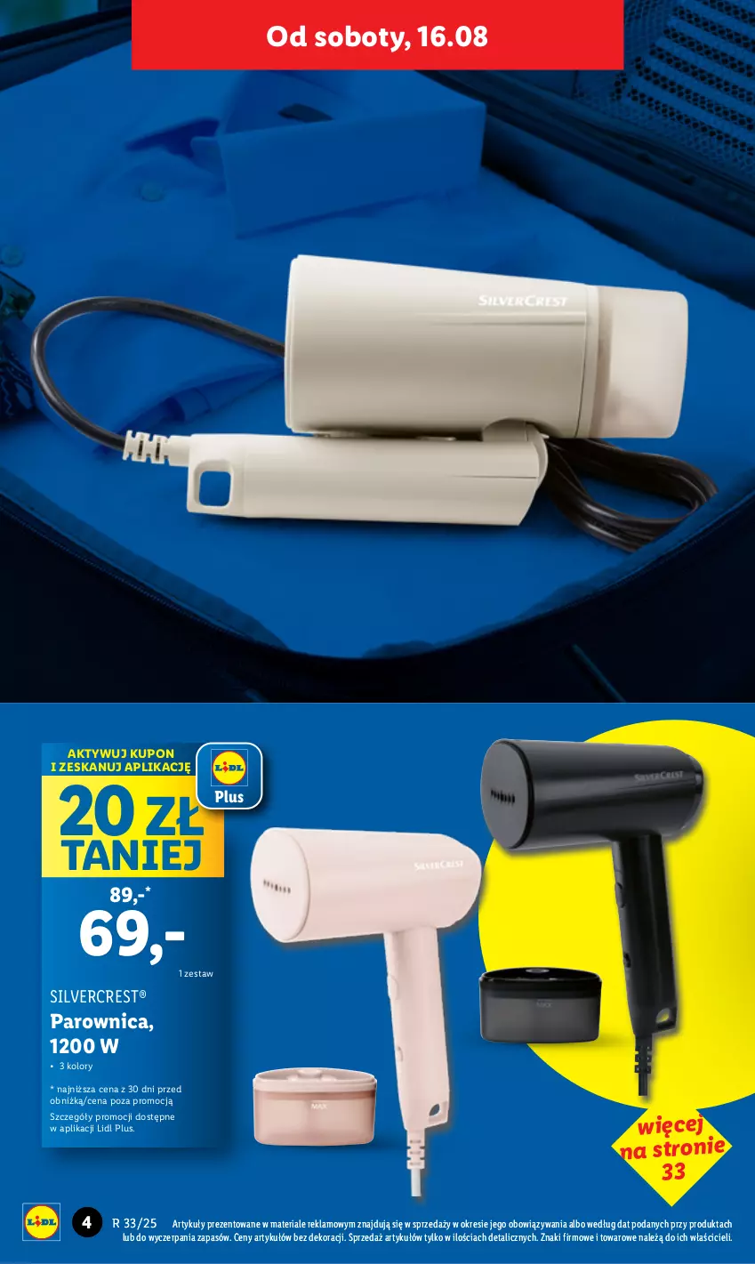 Gazetka promocyjna Lidl - GAZETKA - ważna 11.08 do 16.08.2025 - strona 4 - produkty: Parownica, Silvercrest