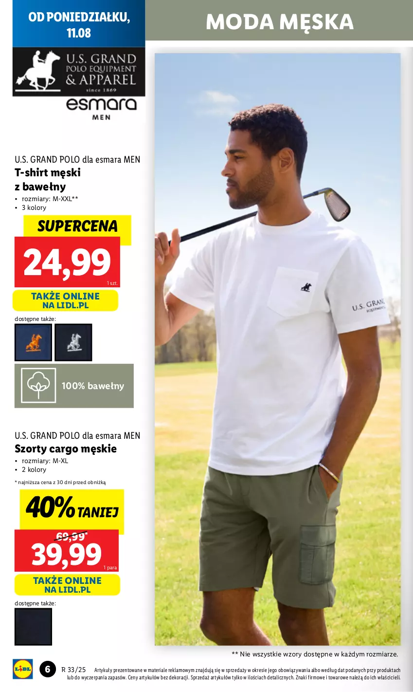 Gazetka promocyjna Lidl - GAZETKA - ważna 11.08 do 16.08.2025 - strona 6 - produkty: Gra, Moda, Szorty, T-shirt