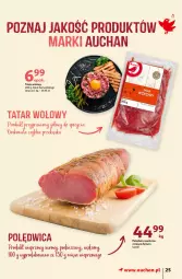 Gazetka promocyjna Auchan - przeNISKIE CENY na przebojowe marki Hipermarkety - Gazetka - ważna od 16.02 do 16.02.2022 - strona 25 - produkty: Polędwica, Tatar wołowy