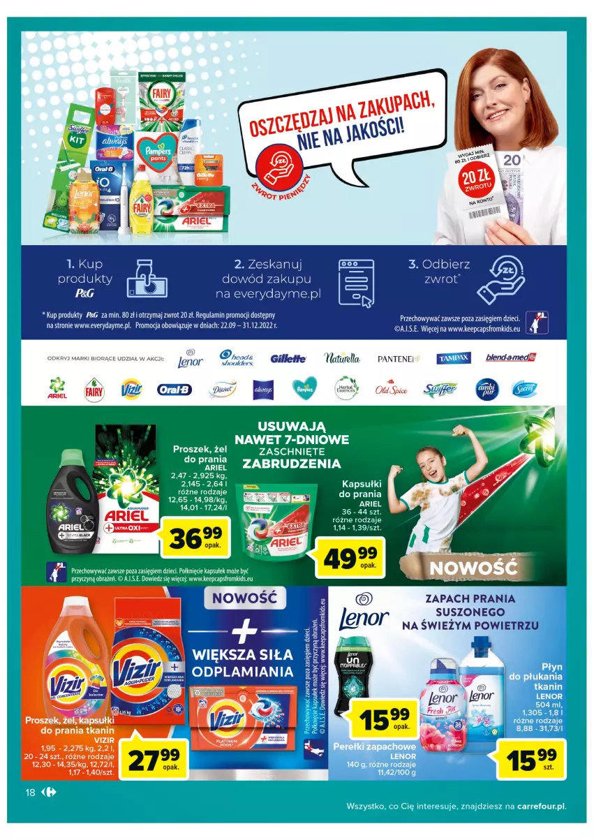 Gazetka promocyjna Carrefour - Gazetka Carrefour - ważna 25.10 do 05.11.2022 - strona 18 - produkty: Dzieci, Pantene, Vizir