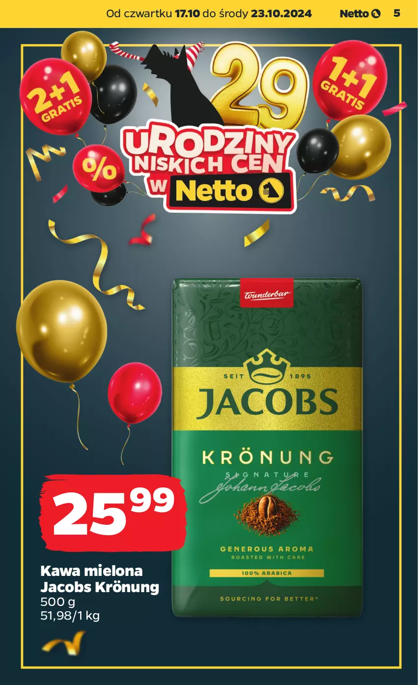 Gazetka promocyjna Netto - Netto Gazetka Food 42/24B - ważna 17.10 do 23.10.2024 - strona 5 - produkty: Jacobs, Jacobs Krönung, Kawa, Kawa mielona