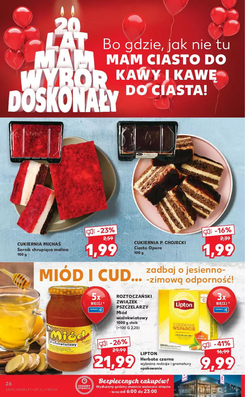 Gazetka promocyjna Kaufland - OFERTA TYGODNIA - ważna 23.09 do 29.09.2021 - strona 26 - produkty: Cukier, Gra, Herbata, Herbata czarna, Lipton, Miód, Piec, Por, Rama, Ser, Tera