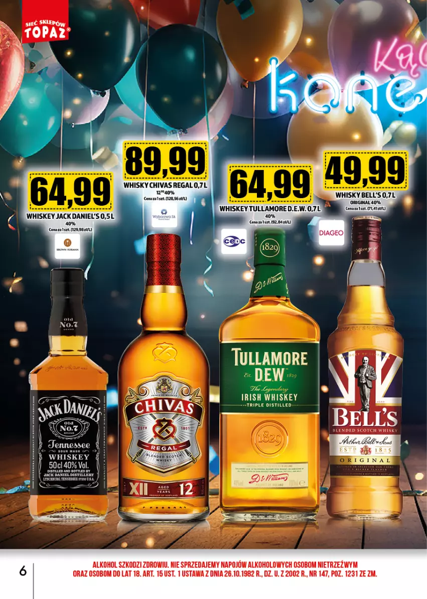 Gazetka promocyjna Topaz - Gazetka - ważna 02.01 do 31.01.2025 - strona 7 - produkty: Bell, Gin, Whiskey