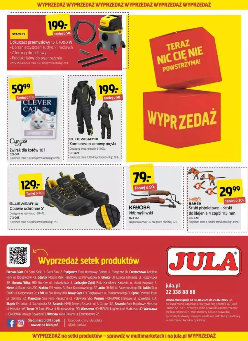 Gazetka promocyjna Jula - ważna 30.01 do 26.02.2025 - strona 11 - produkty: Fa, Gin, Klej, Kombinezon, LG, Obuwie, Obuwie ochronne, Piec, Pistolet