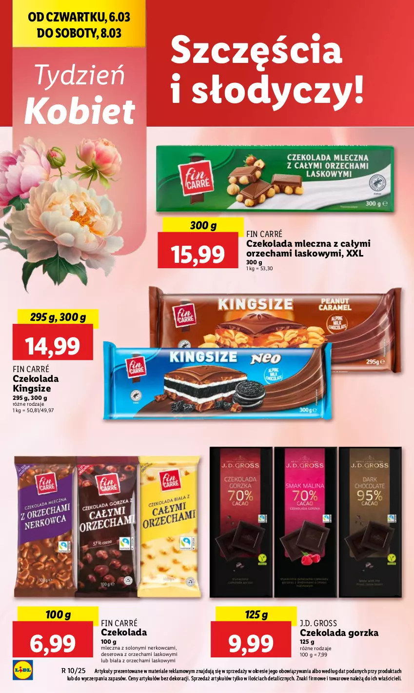 Gazetka promocyjna Lidl - GAZETKA - ważna 06.03 do 08.03.2025 - strona 12 - produkty: Czekolada, Czekolada gorzka, Czekolada mleczna, Deser, Ser