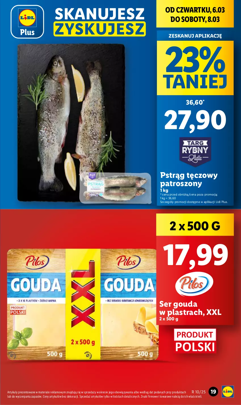 Gazetka promocyjna Lidl - GAZETKA - ważna 06.03 do 08.03.2025 - strona 21 - produkty: Gouda, Pstrąg, Pstrąg tęczowy, Ser