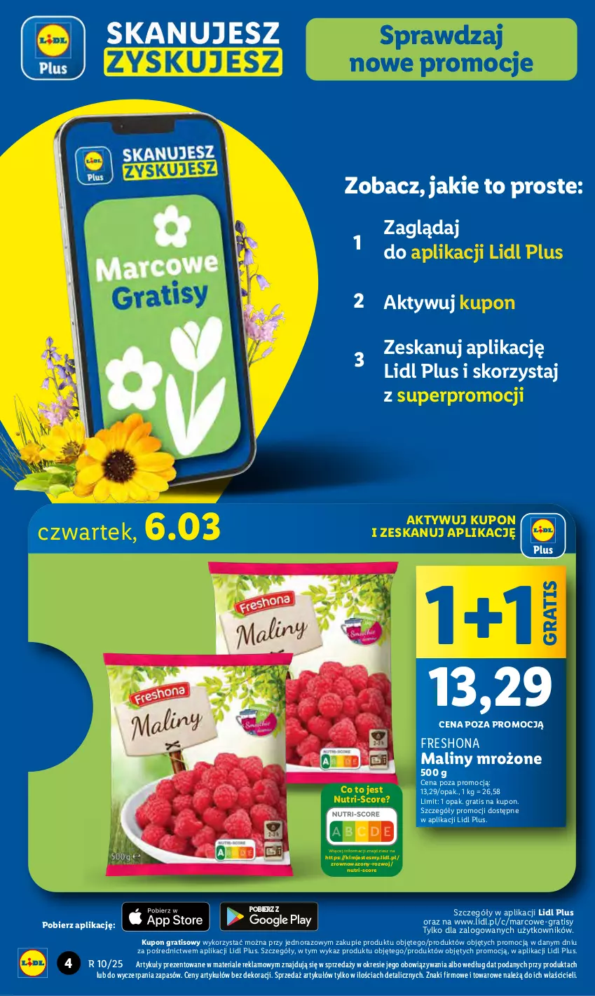 Gazetka promocyjna Lidl - GAZETKA - ważna 06.03 do 08.03.2025 - strona 4 - produkty: Gra, Maliny, Wazon