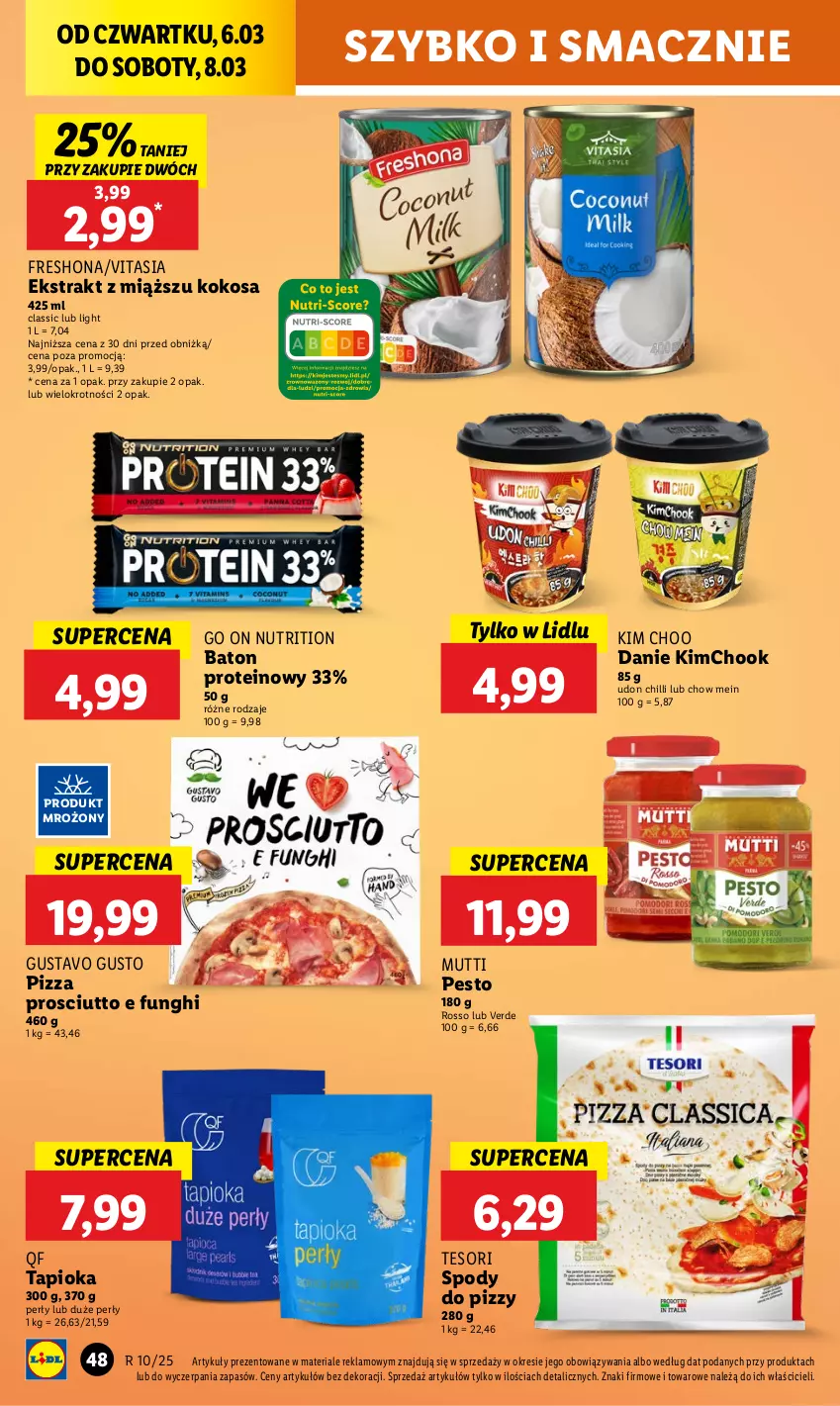 Gazetka promocyjna Lidl - GAZETKA - ważna 06.03 do 08.03.2025 - strona 56 - produkty: Baton, Kokos, Pesto, Pizza, Prosciutto