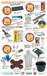 Gazetka promocyjna E Leclerc - Gazetka - ważna od 01.07 do 01.07.2023 - strona 4 - produkty: Folia malarska, Top, Noż, Rękawice lateksowe, Klej, Siatka, Wałek, Płaszcz, Wkręt, Tarcza tnąca, Rękawice, Taśma pakowa, Wiadro