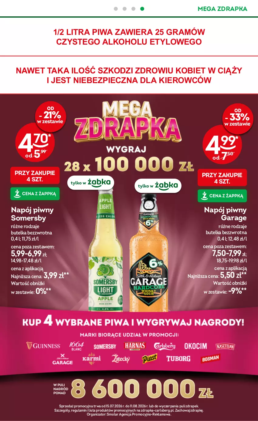 Gazetka promocyjna Żabka - gazetka-promocyjna-29-30-2026 - ważna 15.07 do 28.07.2026 - strona 19 - produkty: Carlsberg, Gra, Mola, Napój, Piec, Piwa, Somersby