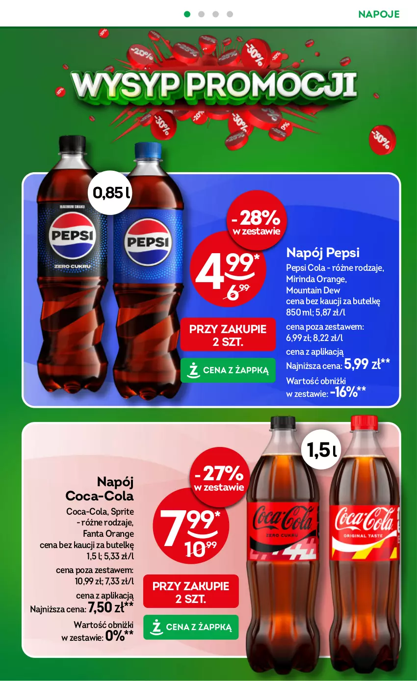 Gazetka promocyjna Żabka - gazetka-promocyjna-29-30-2026 - ważna 15.07 do 28.07.2026 - strona 24 - produkty: Coca-Cola, Fa, Fanta, Mirinda, Napój, Napoje, Pepsi, Sprite